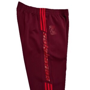 Lay Low Calabasas Track pants Burgundy Red Stripes zipper Pockets XL